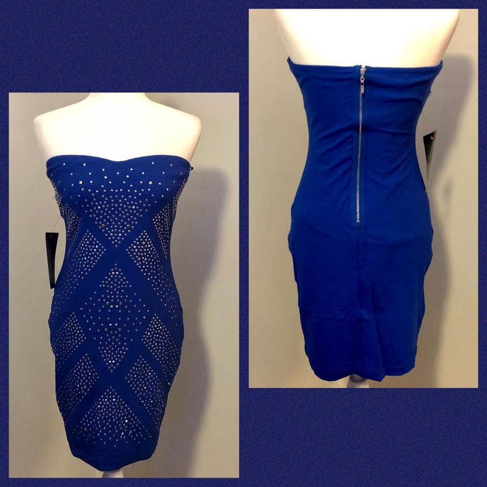 Strapless dress with beaded detail